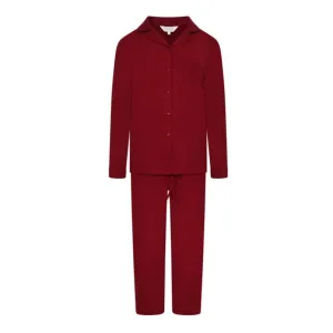 Ribbed Sleep Trouser Set- Cherry